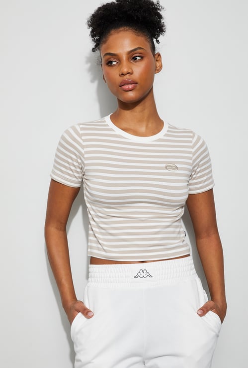 KAPPA Striped Crop T-shirt