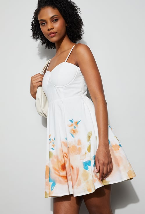 GINGER Floral Print Mini Dress