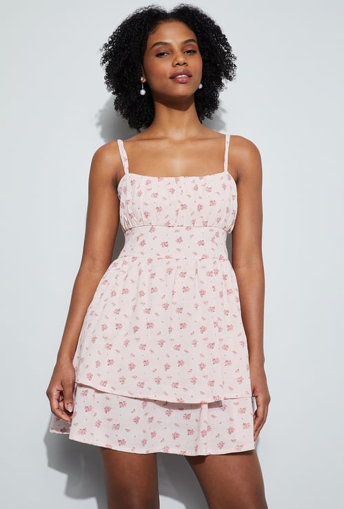 GINGER Floral Print Mini Dress