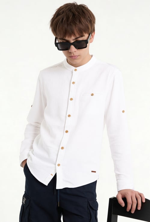 FAME FOREVER Boys Textured Shirt