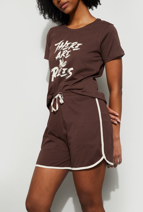 GINGER Contrast Trim Shorts