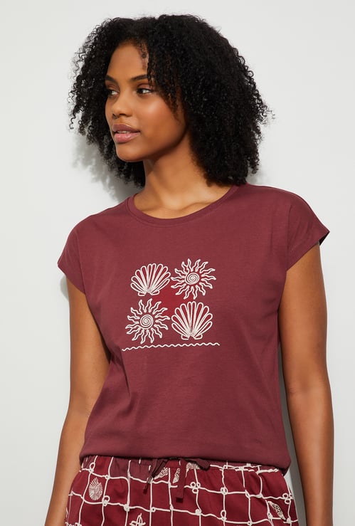 GINGER Shell Embroidered Lounge Top