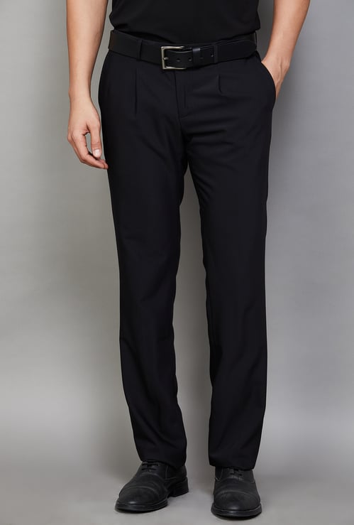 ARROW Solid Regular Fit Formal Trousers