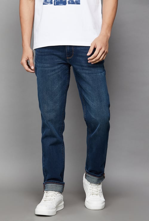 UNITED COLORS OF BENETTON Washed Slim Straight Jeans
