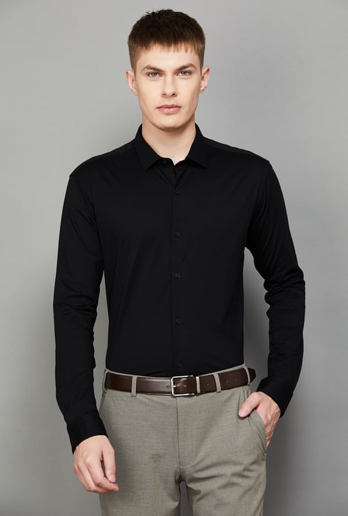 PARK AVENUE Solid Slim Fit Formal Shirt