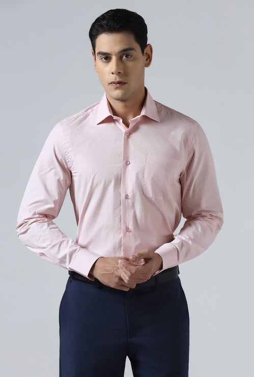 BLACKBERRYS Textured Slim Fit Formal Shirt