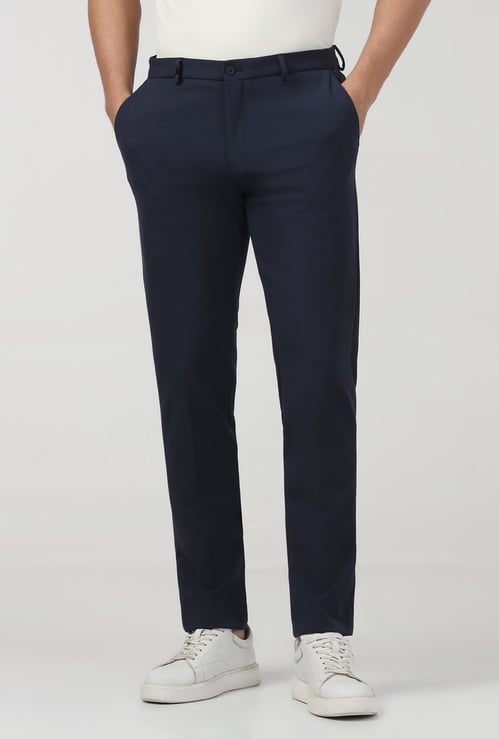 BLACKBERRYS Solid Super Slim Formal Trousers