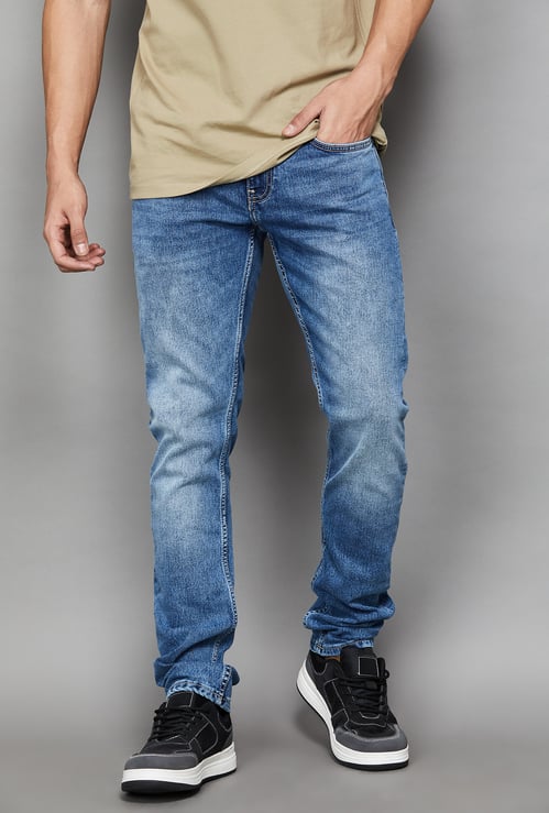CELIO Washed Slim Tapered Jeans
