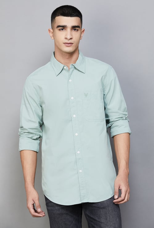 AMERICAN EAGLE Solid Regular Fit Shirt