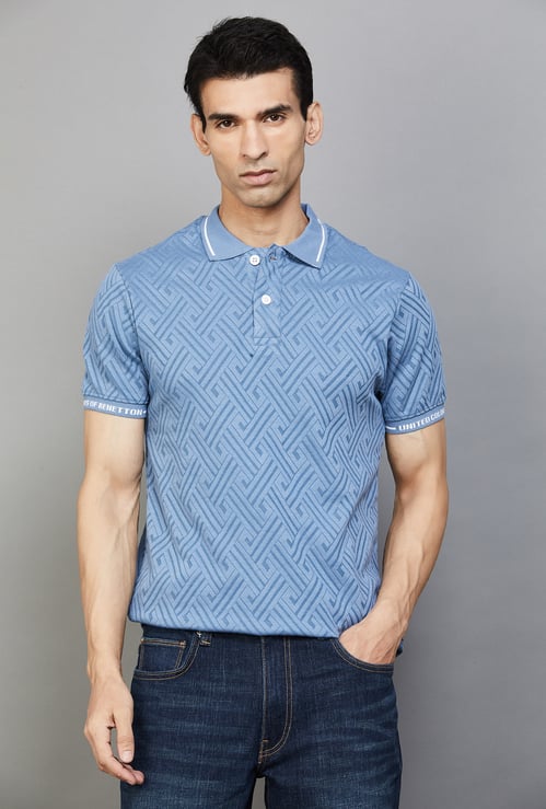 UNITED COLORS OF BENETTON Patterned Polo T-shirt