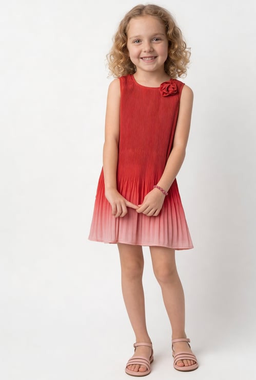 FAME FOREVER Girls Pleated A-Line Dress