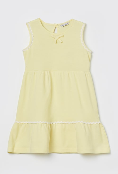 FAME FOREVER Girls Solid Drop-Waist Dress