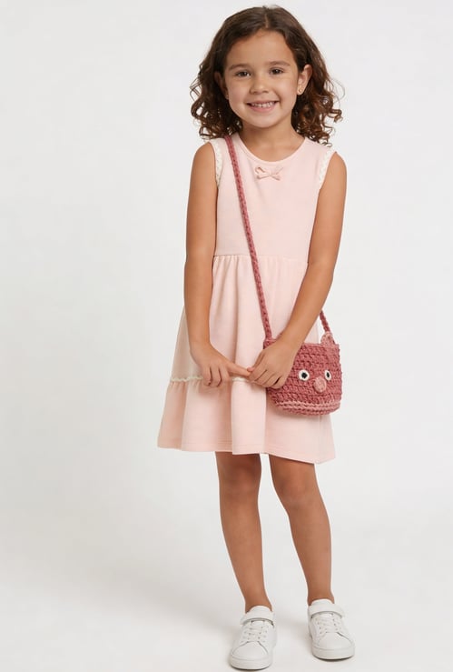 FAME FOREVER Girls Knit A-line Dress