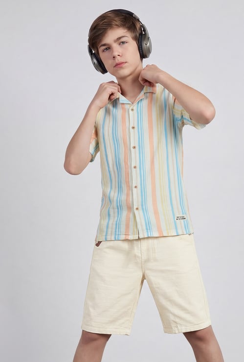 FAME FOREVER Boys Striped Shirt