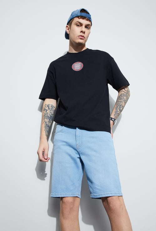 DENIMIZE Washed Denim Shorts