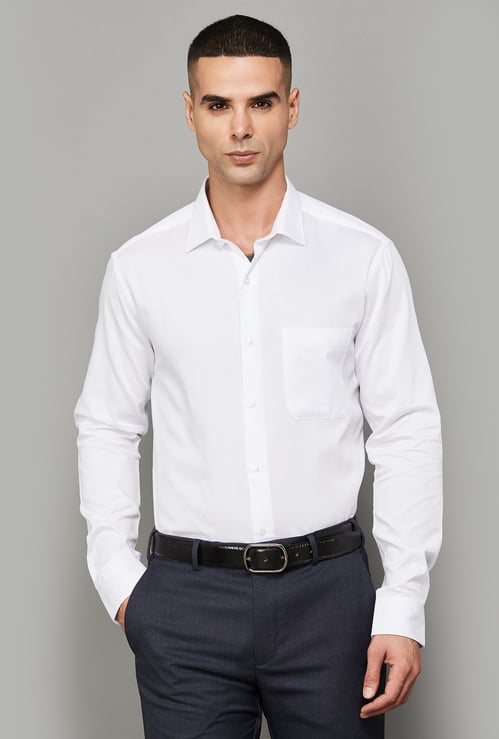 PARK AVENUE Solid Slim Formal Shirt