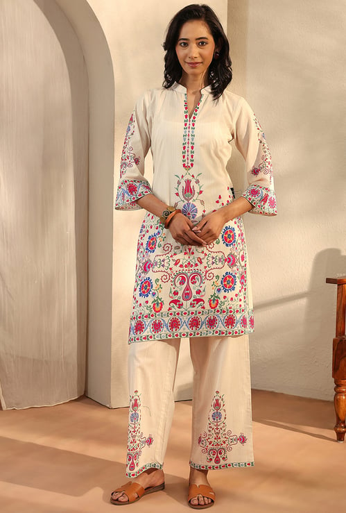 LIBAS Embroidered Kurta Set