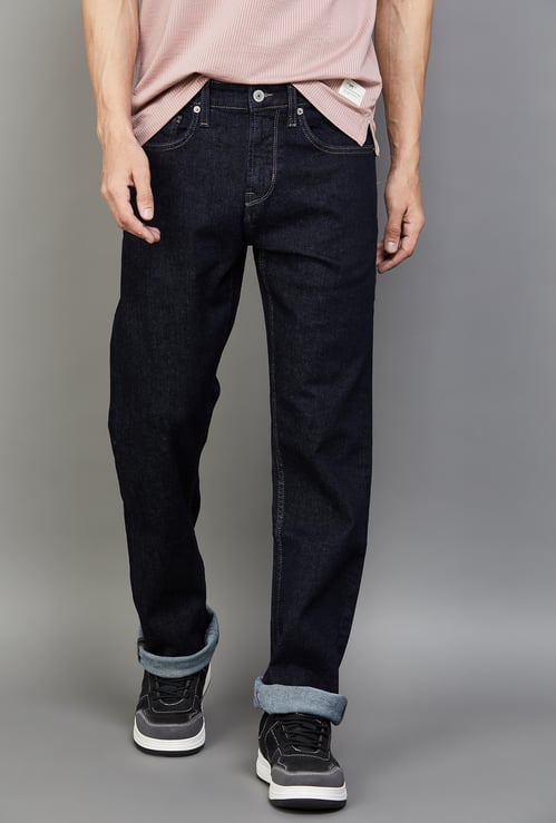 FLYING MACHINE Darkwashed Jango Jeans (Regular Straight)