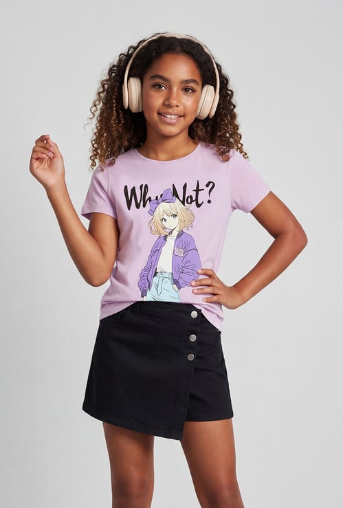 FAME FOREVER Girls Graphic Print T-shirt
