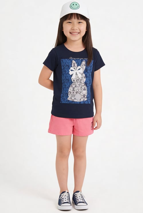 FAME FOREVER Girls Graphic Print T-shirt