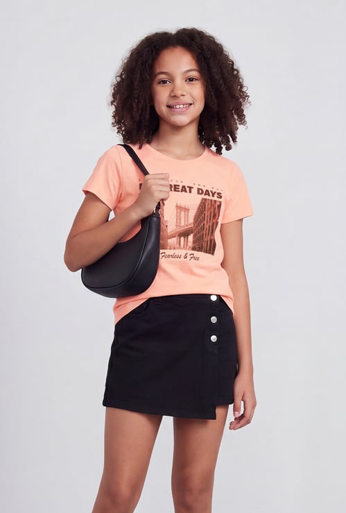 FAME FOREVER Girls Graphic Print T-shirt