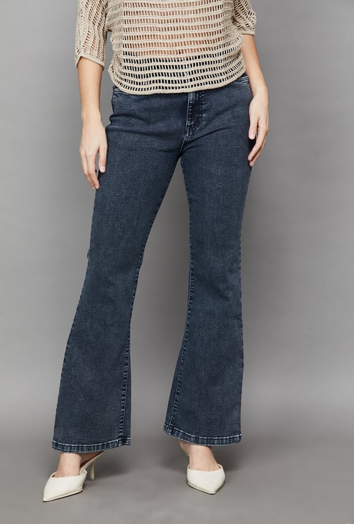 KRAUS Solid Flared Jeans