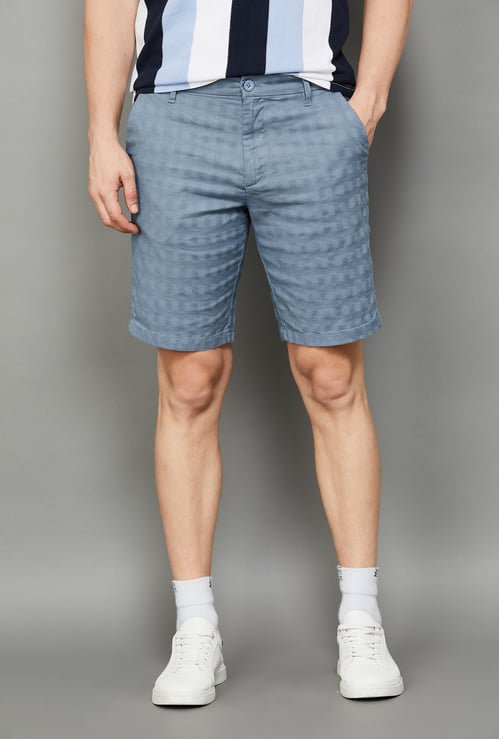 T-BASE Textured Regular Shorts