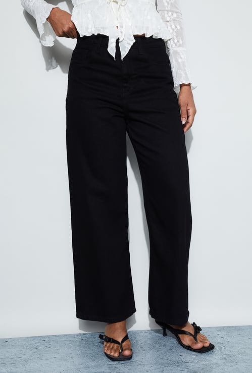 GINGER Solid Straight Fit Jeans