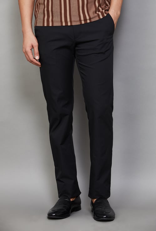 ALLEN SOLLY Solid Slim Fit Trousers