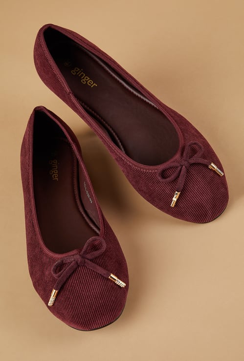 GINGER Textured Ballerinas