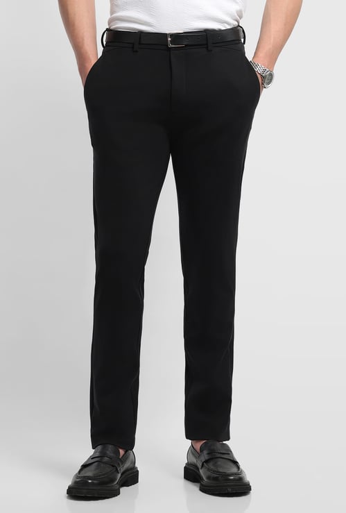 ARROW Solid Slim Straight Formal Trousers