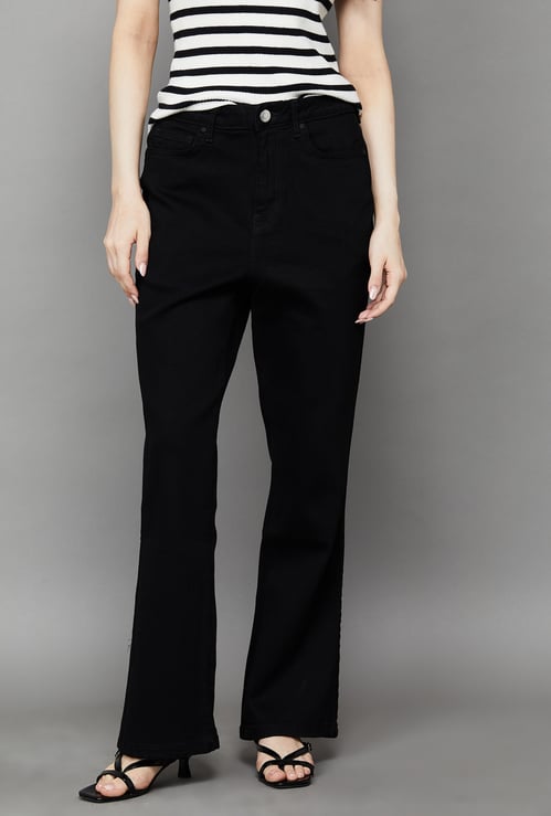 ONLY Solid Flared Jeans