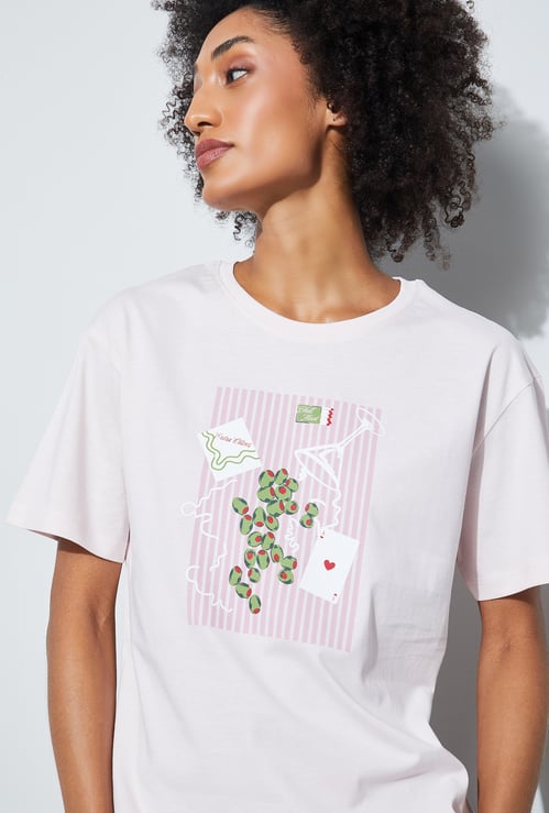 FAME FOREVER Graphic Print T-shirt