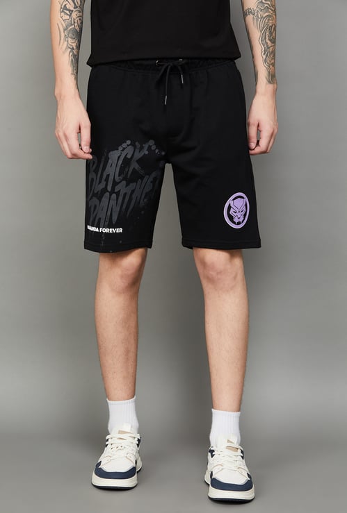 FREE AUTHORITY Black Panther Print Shorts