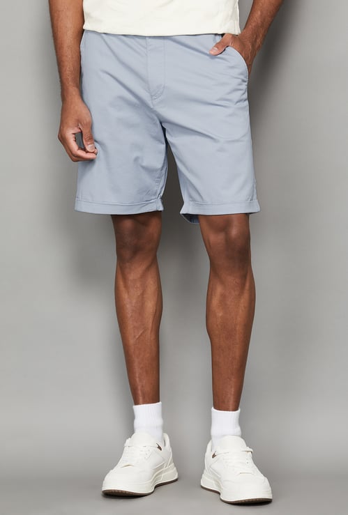 US POLO ASSN Solid Slim Fit Shorts