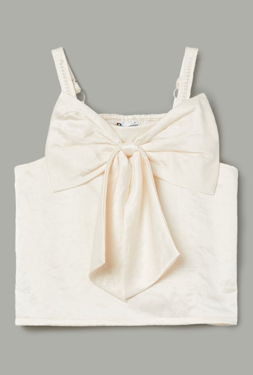 PEPPERMINT Girls Solid Crop Top