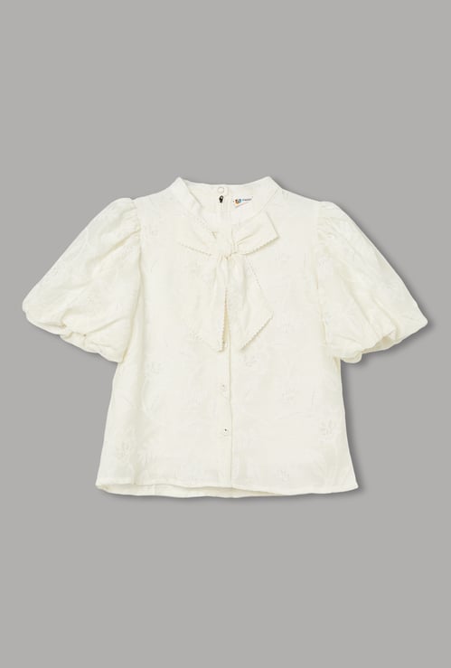 PEPPERMINT Girls Textured Top