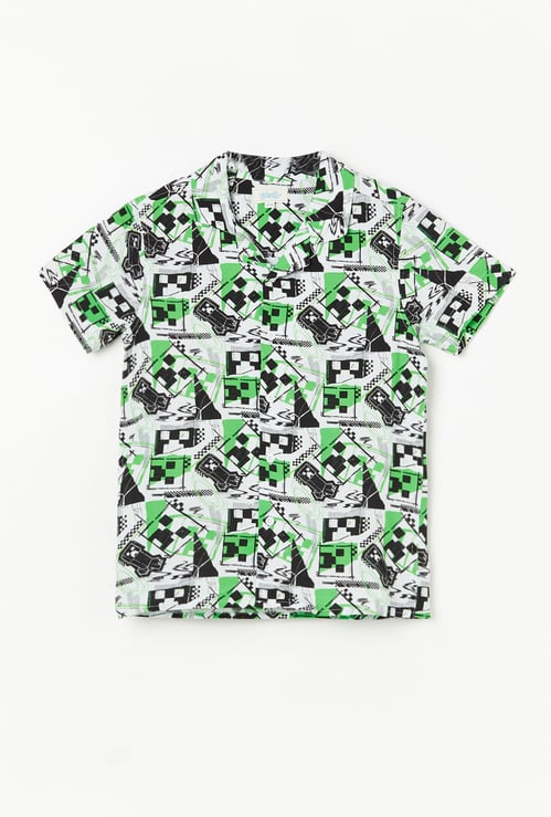KIDSVILLE Boys Minecraft Printed Shirt