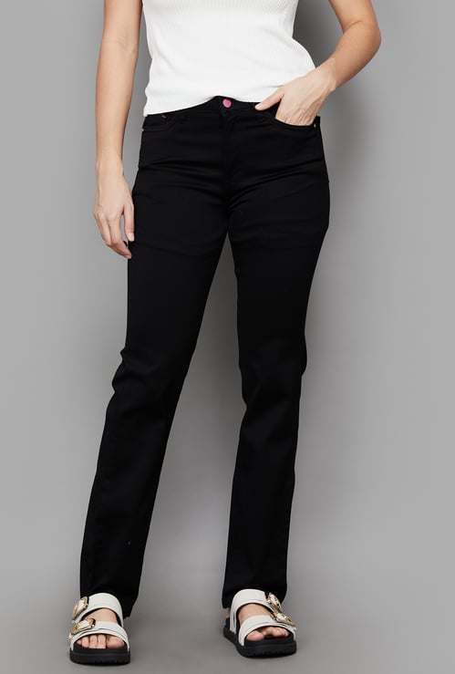KRAUS Solid Straight Fit Jeans