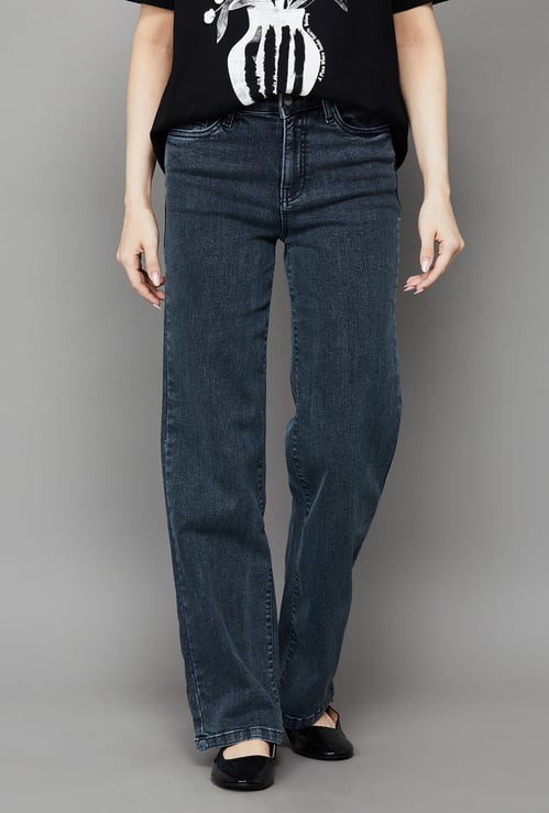 KRAUS Solid Straight Fit Jeans