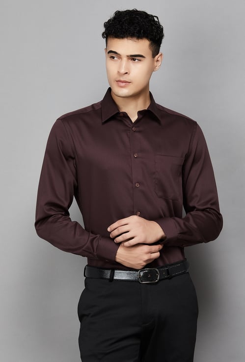 LOUIS PHILIPPE Solid Regular Fit Formal Shirt
