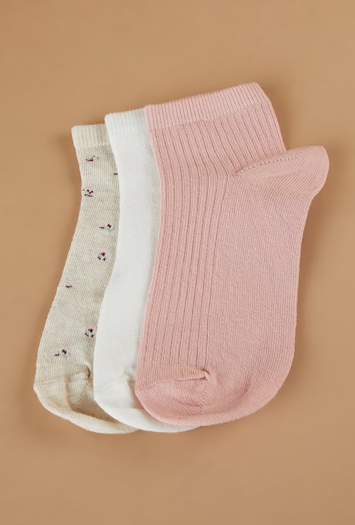 GINGER Assorted Ankle Length Socks - Pack of 3
