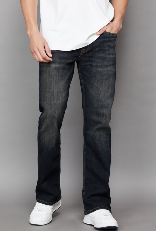 LEVI'S Solid Dark Wash Boot Cut Jeans