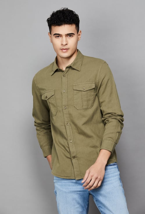 CELIO Solid Regular Fit Shirt
