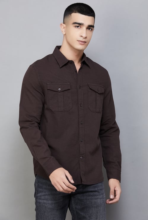 CELIO Solid Regular Fit Shirt