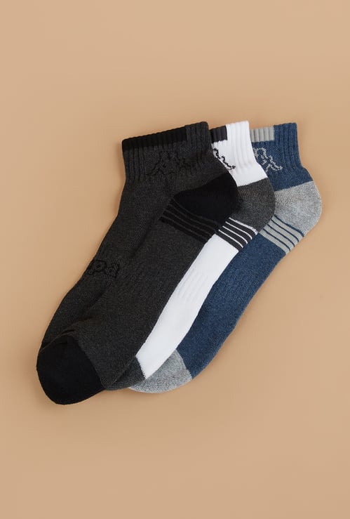 KAPPA Solid Ankle Length Socks - Pack of 3