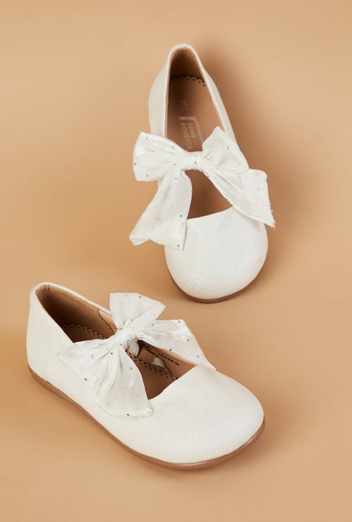 FAME FOREVER Girls Bow Detail Ballerinas