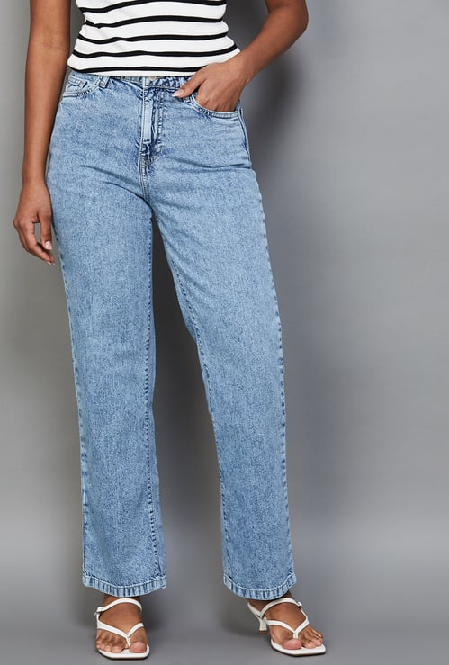 KRAUS Washed Straight Fit Jeans