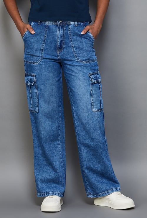 KRAUS Elasticated High-Rise Cargos