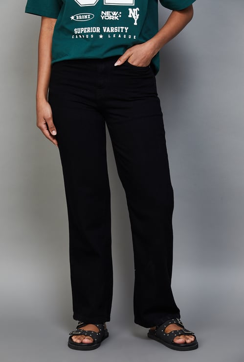 KRAUS Solid Straight Fit Jeans